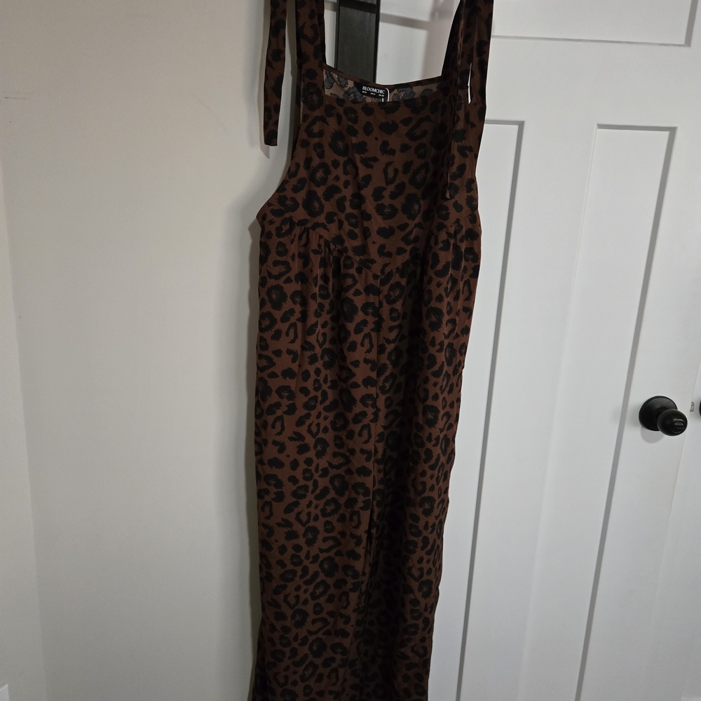 Leopard Print Brown Dress